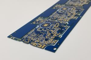 Blue soldermask complex routing panelized printed circuit boards